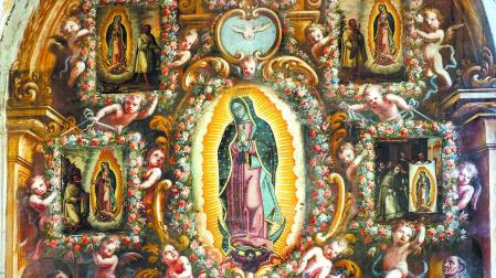 Detalle del retablo de la Virgen de Guadalupe