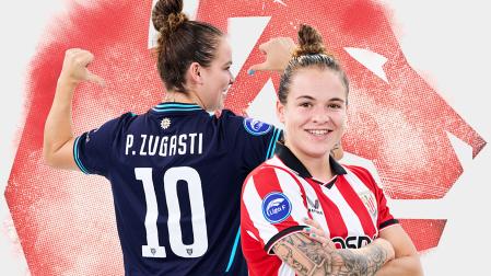 Patri Zugasti, en la imagen publicada por su club anunciando la renovación hasta 2027