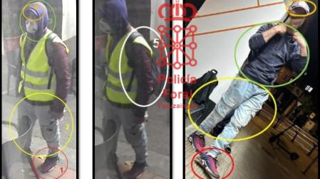 Imágenes de las cámaras de seguridad del detenido en Fontellas