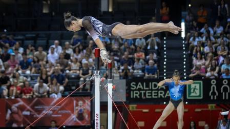 Gimnastas en el Campeonato de España del 2025 en el Navarra Arena
