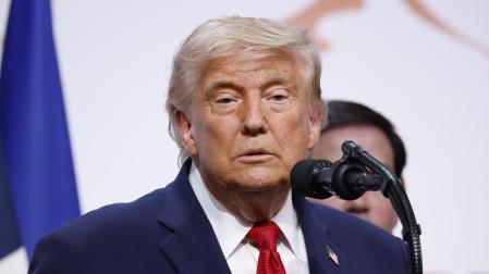 Donald Trump, en su comparecencia ante la prensa en la cumbre del G7