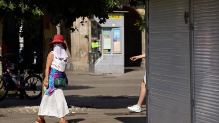 Fotos del intenso día de altas temperaturas en Pamplona