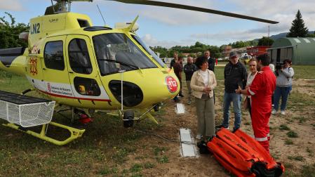 Inma Jurío durante la presentación de la campaña para combatir los incendios forestales