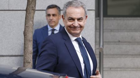 El expresidente del Gobierno, José Luis Rodríguez Zapatero, a su llegada el miércoles a la Audiencia Nacional