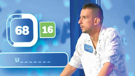 El concursante David, este viernes en 'AlaZ', la nueva sección final de 'Pasapalabra'