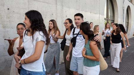 Foto de la OPE de maestros en la Universidad Pública de Navarra.