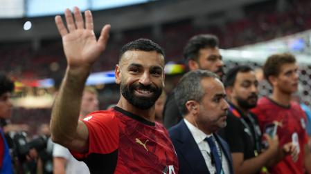 Mohamed Salah celebra el triunfo frente a Nueva Zelanda