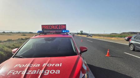 Herido tras ir drogado e impactar contra un camión que transportaba mercancías peligrosas en Cortes