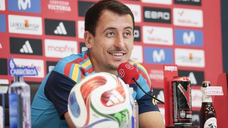 El delantero de la selección española Mikel Oyarzabal durante la rueda de prensa en Chattanooga