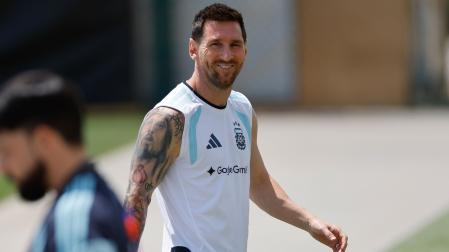 El delantero argentino Lionel Messi durante un entrenamiento de la selección de Argentina en el Mundial 2026