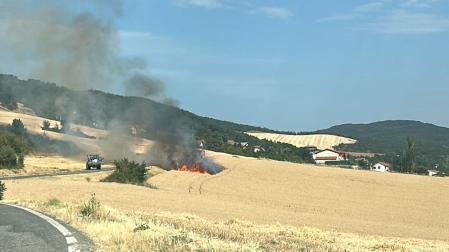 Comienzo del fuego en el norte de San Cristóbal.