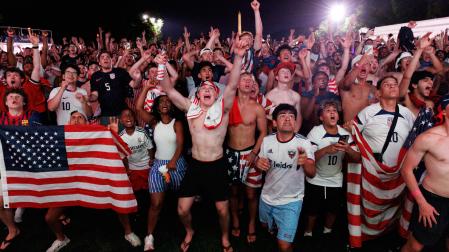 Una de las fan zone durante el presente Mundial