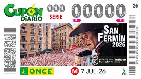 Imagen del cupçon de la ONCE del 7 de julio con la imagen de Caravinagre