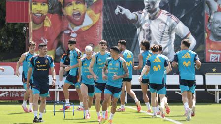 Los jugadores de la selección española durante un entrenamiento anterior en Chattanooga