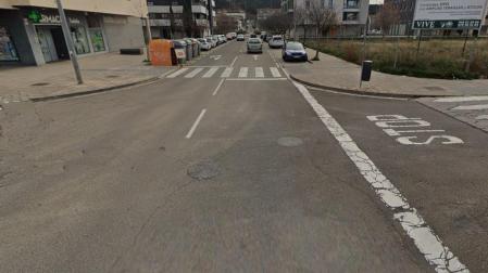 Cruce en el que ha tenido lugar el atropello en Tudela
