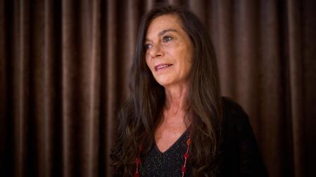 Mariana Travacio, este lunes 29 de junio en Pamplona, donde habló en la librería Walden de sus obras publicadas con la editorial catalana Las afueras