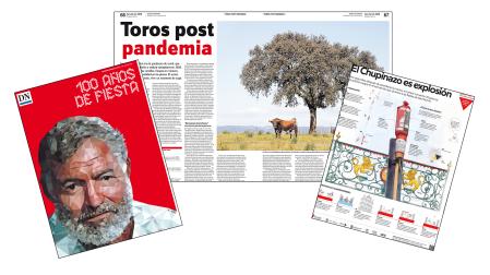 Portada y páginas del suplemento de San Fermín 2026 de Diario de Navarra