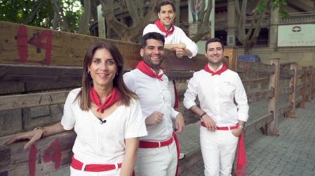 Parte del equipo de Navarra Televisión para estos Sanfermines