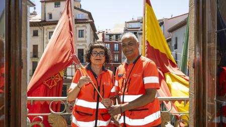 Araceli Sergio Aguilera y Clint Jean Louis Fernández lanzarán unidos hoy el Chupinazo de San Fermín.