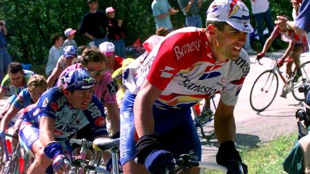 Miguel Induráin, en la etapa de Les Arcs del Tour de Francia de 1996.