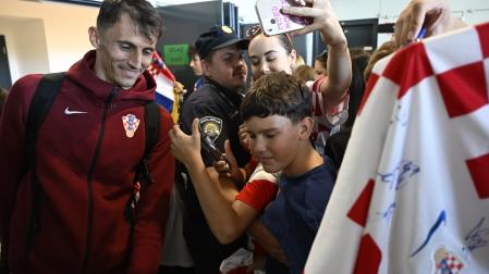 Ante Budimir, a su llegada a Croacia el pasado 4 de julio después de haber disputado el Mundial