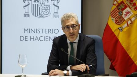 El ministro de Hacienda, Arcadi España, ofrece declaraciones tras el Consejo de Política Fiscal y Financiera (CPFF)