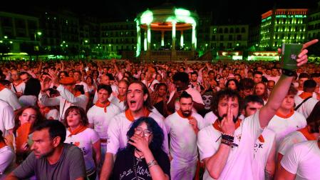 Foto del concierto de San Fermín de Bala en la Plaza del Castillo