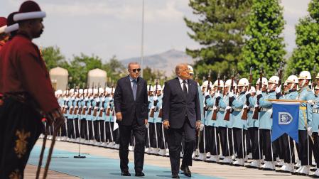 Erdogan y Trump, ayer, en el palacio presidencial turco