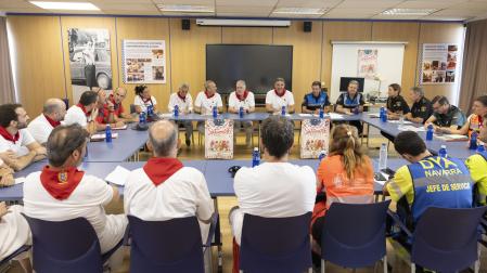 Reunión de la Junta Local de Protección Civil en las fiestas de San Fermín 2026