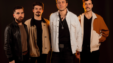 Daniel del Valle, Erlantz Prieto, Gabriel de la Rosa y Joshua Froufe, componentes del grupo vizcaíno Shinova.