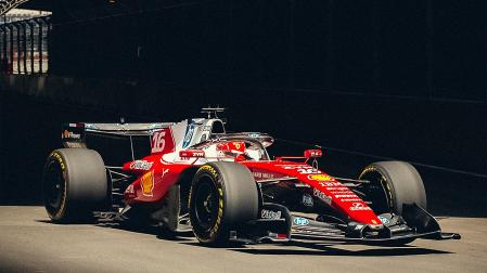 Los pilotos Lewis Hamilton y Charles Leclerc probaron este jueves 9 de julio sus Ferrari sobre el inédito asfalto del trazado de 'Madring'
