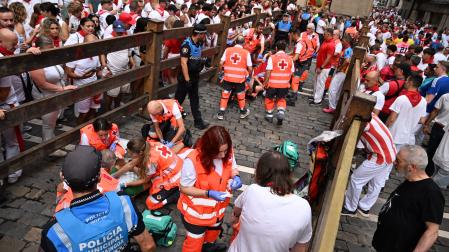 cuarto encierro de San Fermín 2026 en Pamplona