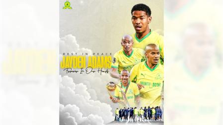 Imagen publicada en redes sociales por el Mamelodi Sundowns FC, club en el que militaba Jayden Adams