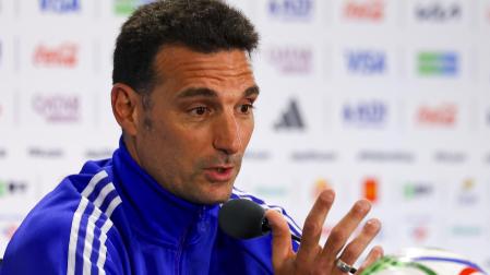 Lionel Scaloni, seleccionador de Argentina, en rueda de prensa