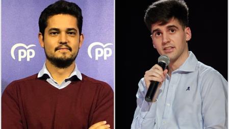 El presidente y el secretario general de de Nuevas Generaciones de Navarra, Carlos Giménez (izda.) y David Diago, integran la dirección nacional de la organización juvenil de este partido