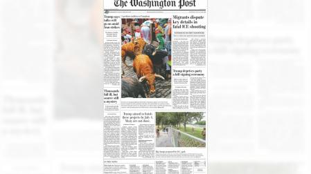 La portada del periódico norteamericano.