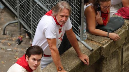Foto de Bernd Schuster en el séptimo encierro de San Fermín 2026