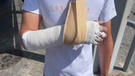 José María Villarreal Pérez, herido en un brazo en el octavo encierro de San Fermín 2026