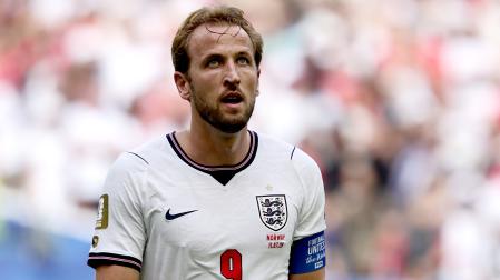 Harry Kane durante el partido de cuartos de final frente a la selección de Noruega