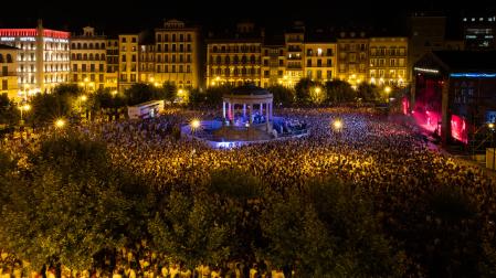 Plaza del Castillo, una de las noches de San Fermín 2026