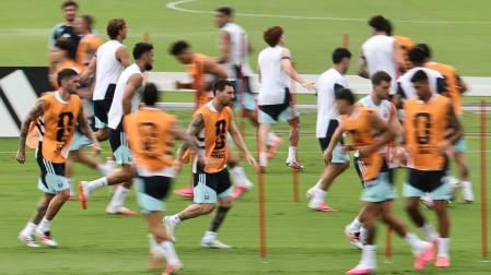 Entrenamiento de la selección argentina