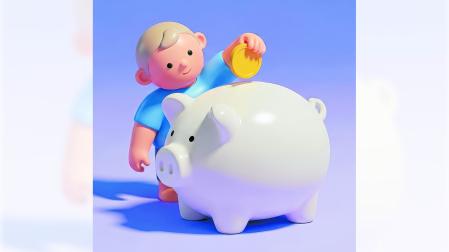 Ilustración de una hucha para ahorrar dinero