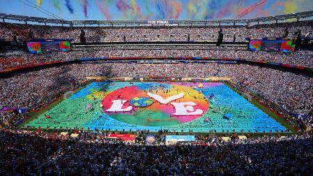Imagen que muestra el show de descanso durante la final del Mundial