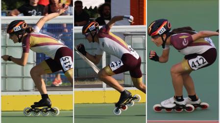 Los patinadores navarros Ane Miqueleiz, Iñaki Unanua y Greta Arriezu lograron la medalla de plata en los Campeonatos de Europa de Patinaje de Velocidad en Línea