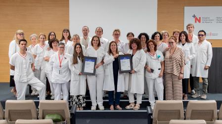 Integrantes de la Sección de Alimentación del HUN/NOU con la certificación ISO 2001:2015