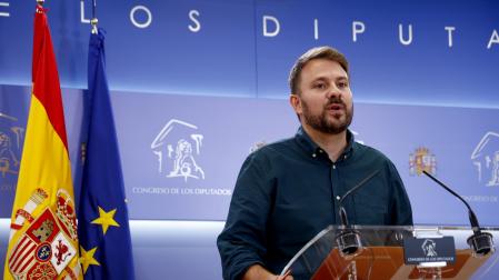 Alberto Ibáñez, portavoz de Compromís y diputado de Sumar, este martes en el Congreso
