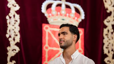 Mikel Merino, este martes en el Palacio de Navarra