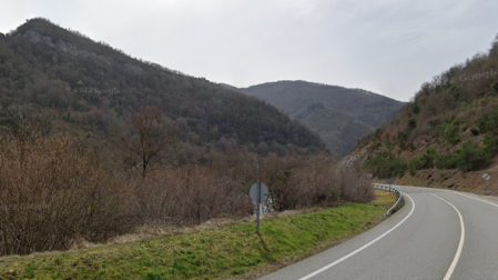 Punto cercano al lugar donde ha ocurrido el accidente laboral en Oroz-Betelu, junto a Itoiz