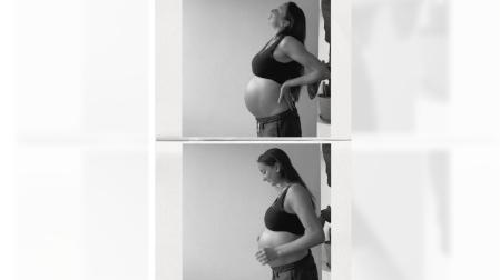 Imagen compartida por Lucía Pombo embarazada en su cuenta de Instagram