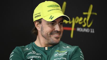 Fernando Alonso durante la rueda de prensa de este jueves previa al GP de Hungría